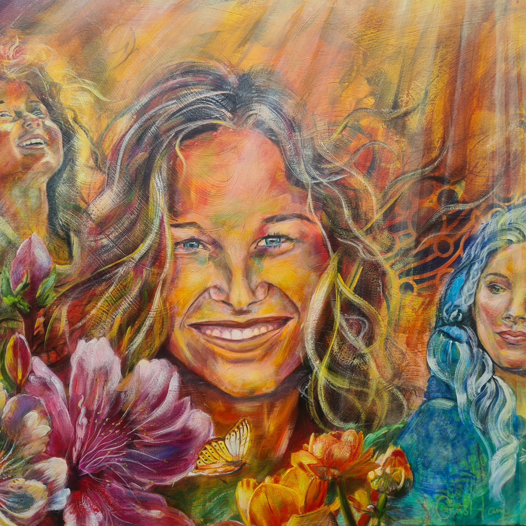 floral canvas wall art symbolizing fulfilled life
