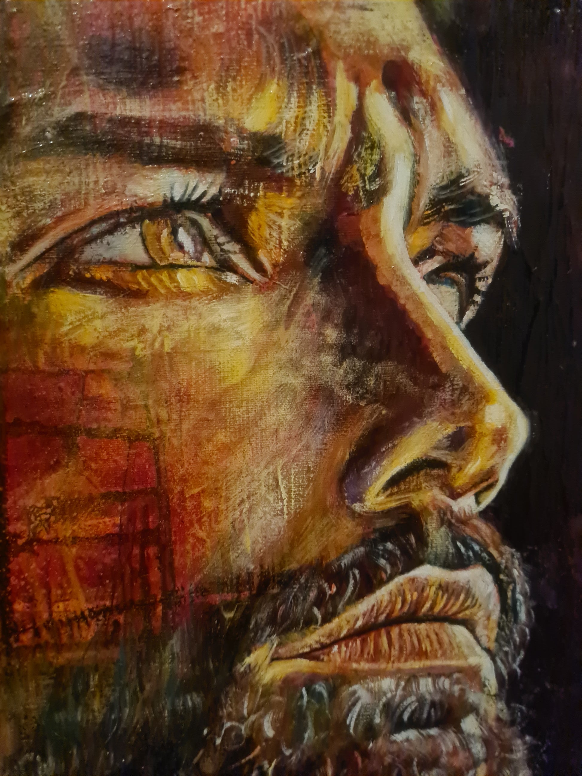 art portraits close-up of visionary leader