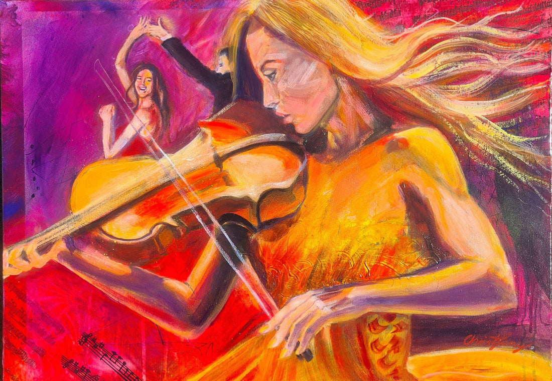 musician artwork symbolizing music brings soul to dance