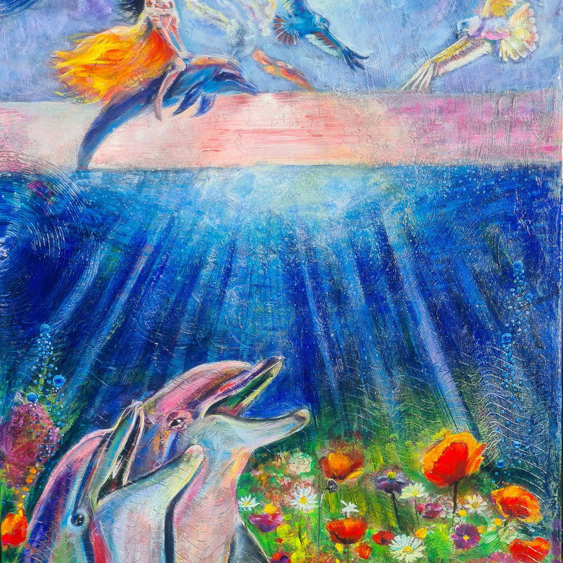 abstract art symbolizing rebirth in heaven