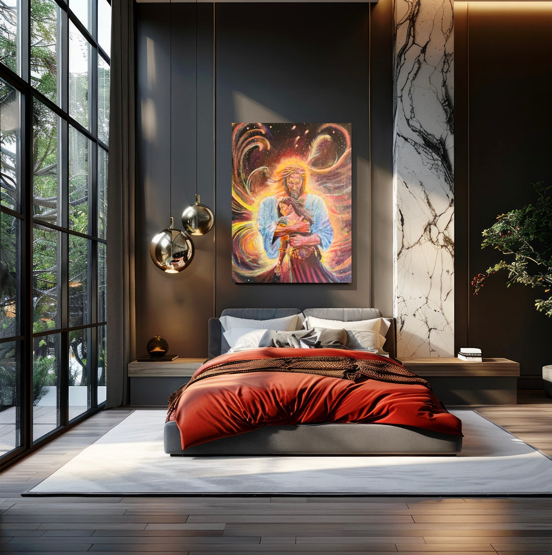 big artwork for walls symbolizing falling in right arms