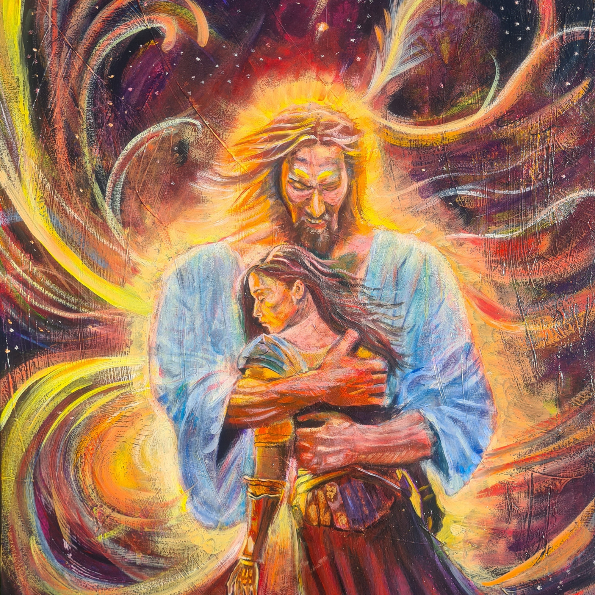 big artwork for walls symbolizing falling in right arms