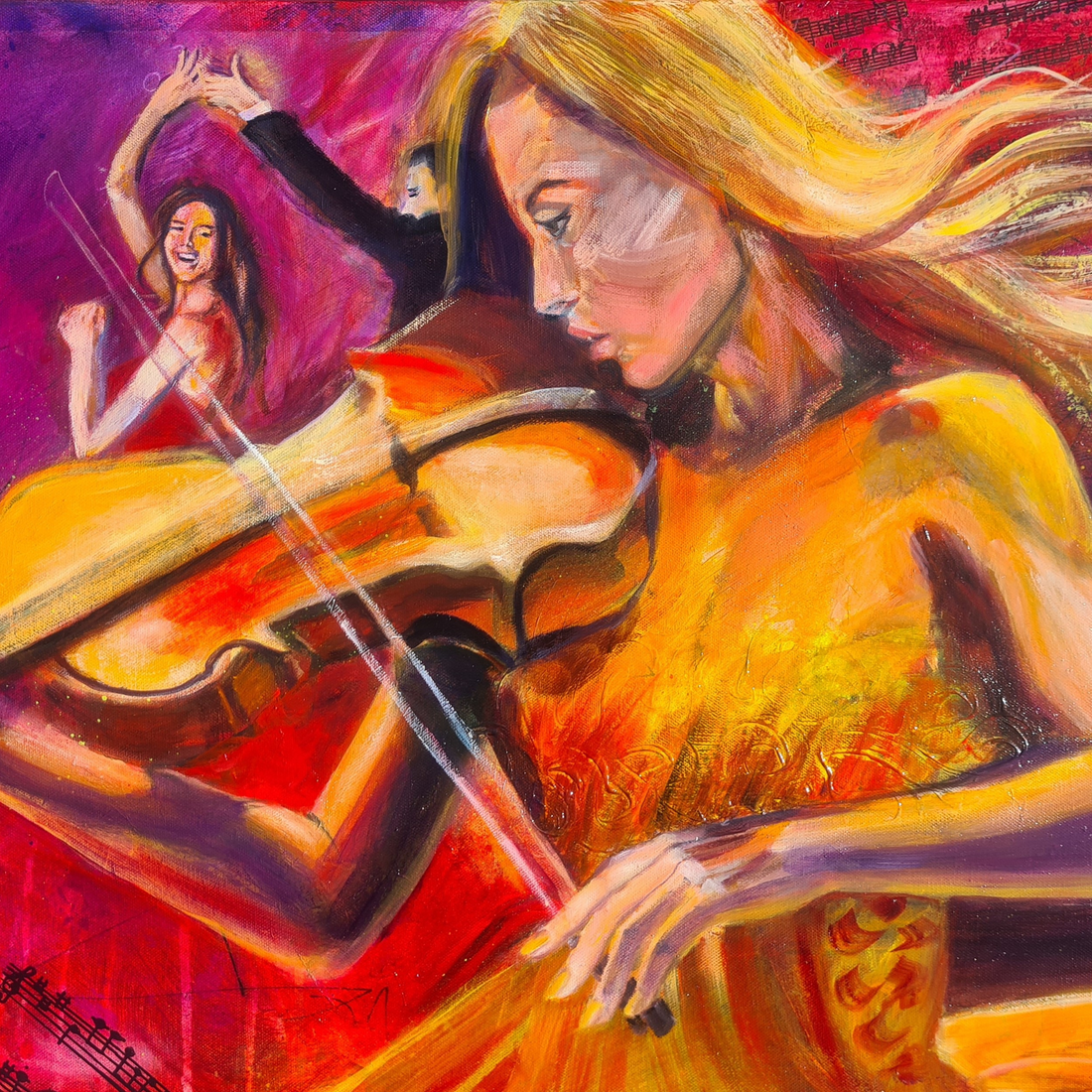 musician artwork symbolizing music brings soul to dance