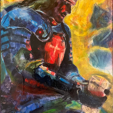 medieval knight painting symbolizes worthy