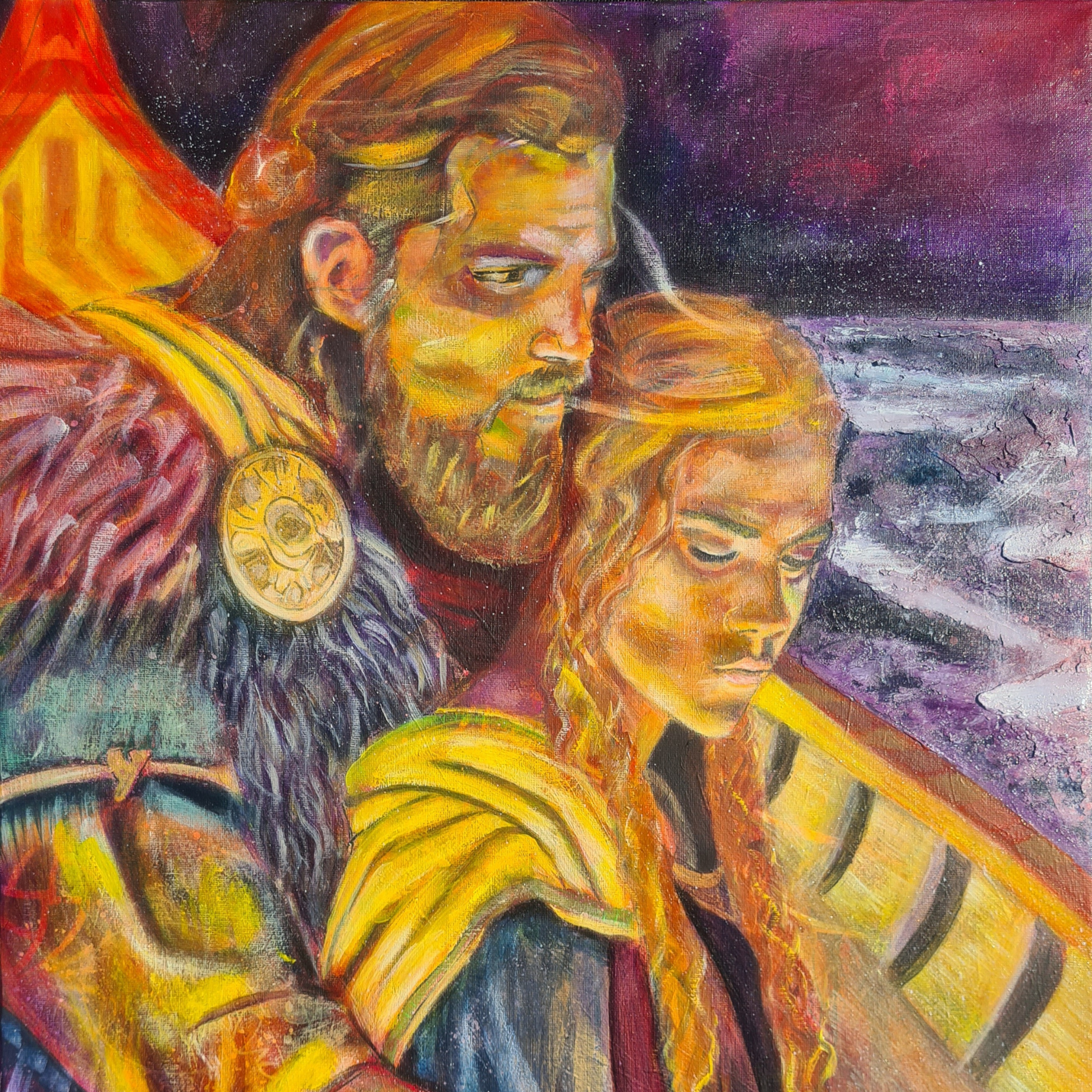 canvas wall art portrait of man and woman