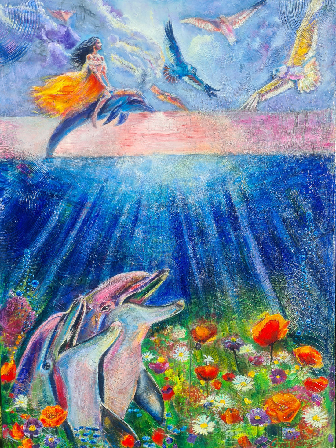 abstract art symbolizing rebirth in heaven