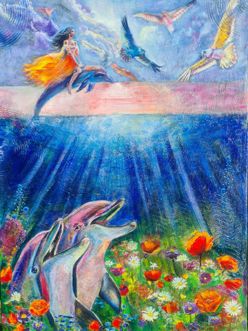 abstract art symbolizing rebirth in heaven