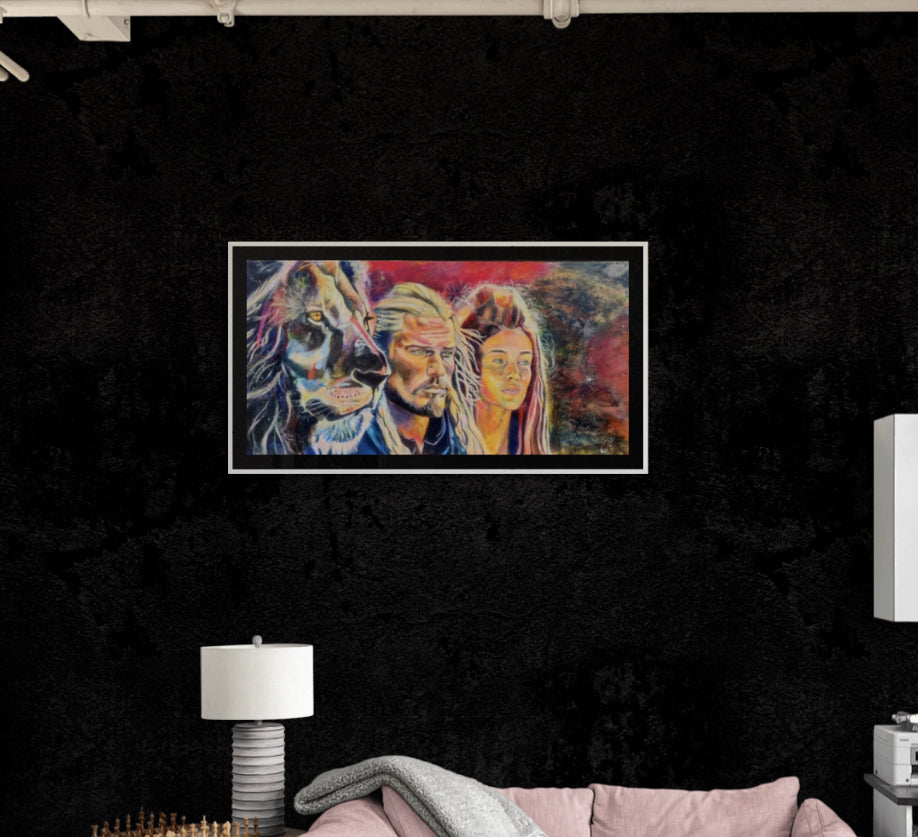 Unique artwork full portrait symbolizing divine unity