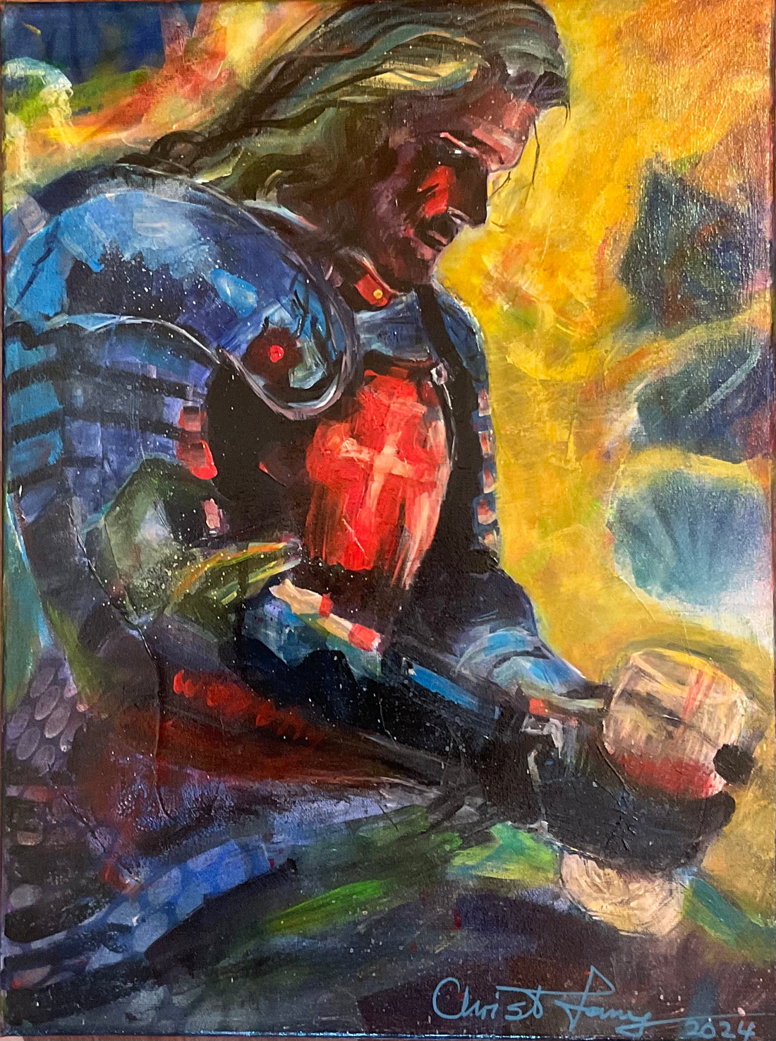 medieval knight painting symbolizes worthy