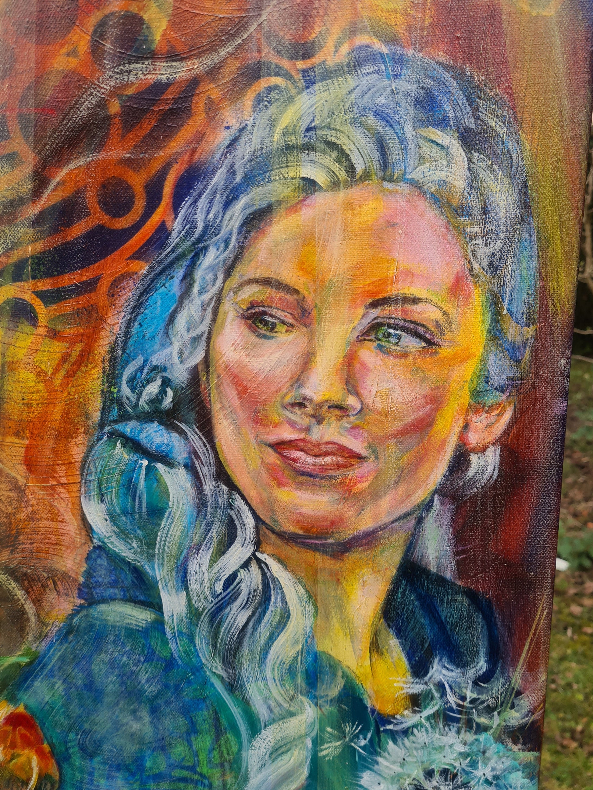 Woman wise artwork oilpainting wisdom share knowledge mixed media canvas wall art