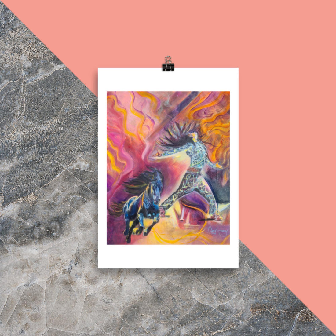deco art poster symbolizes endless energy