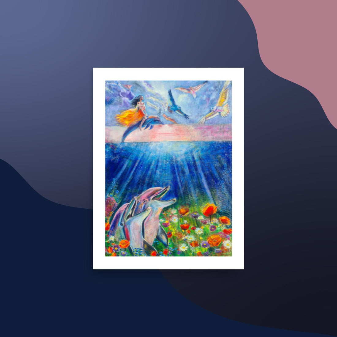 artwork poster symbolizing rebirth in heaven