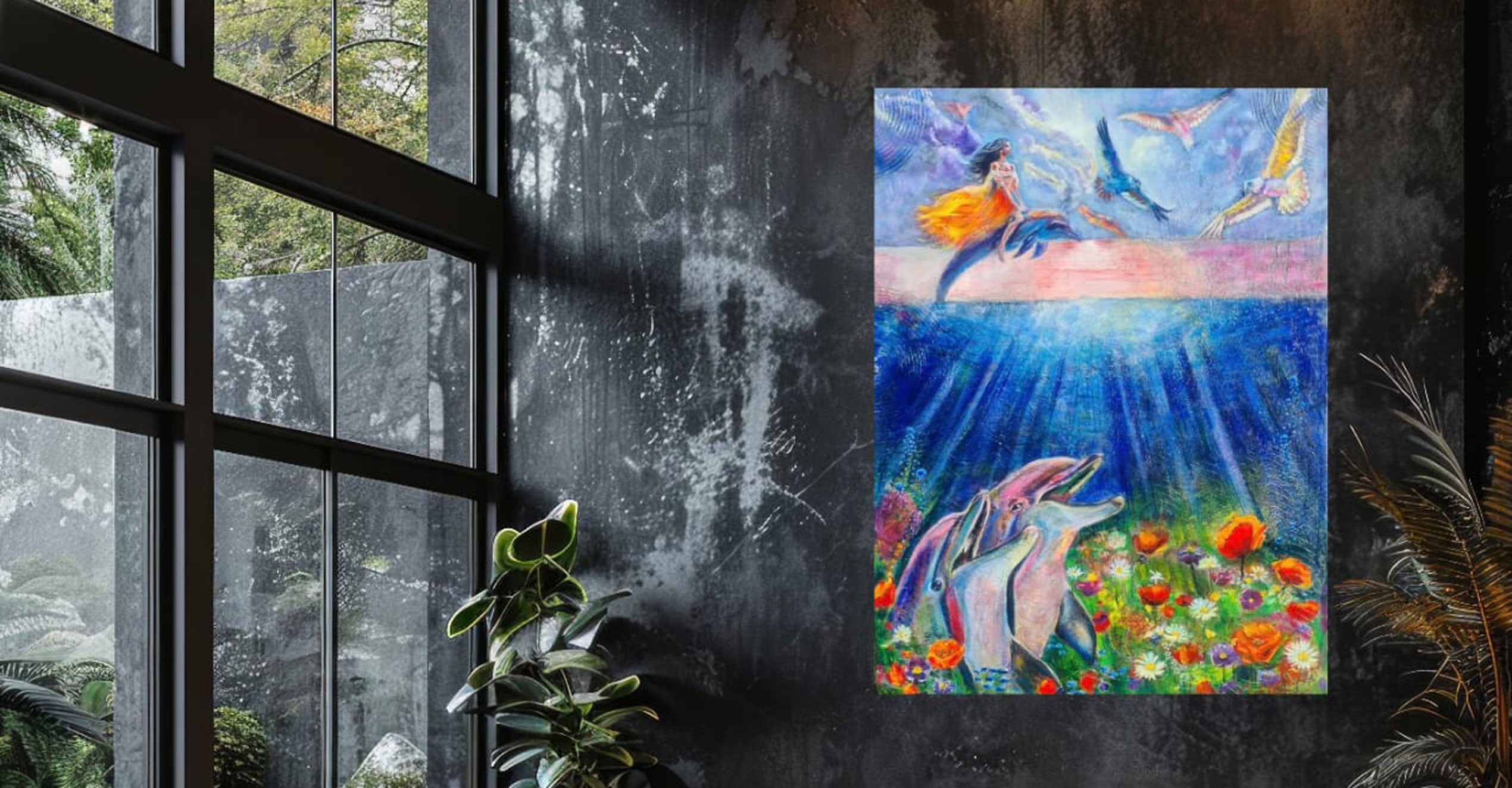 abstract art canvas symbolizing heavenly rebirth