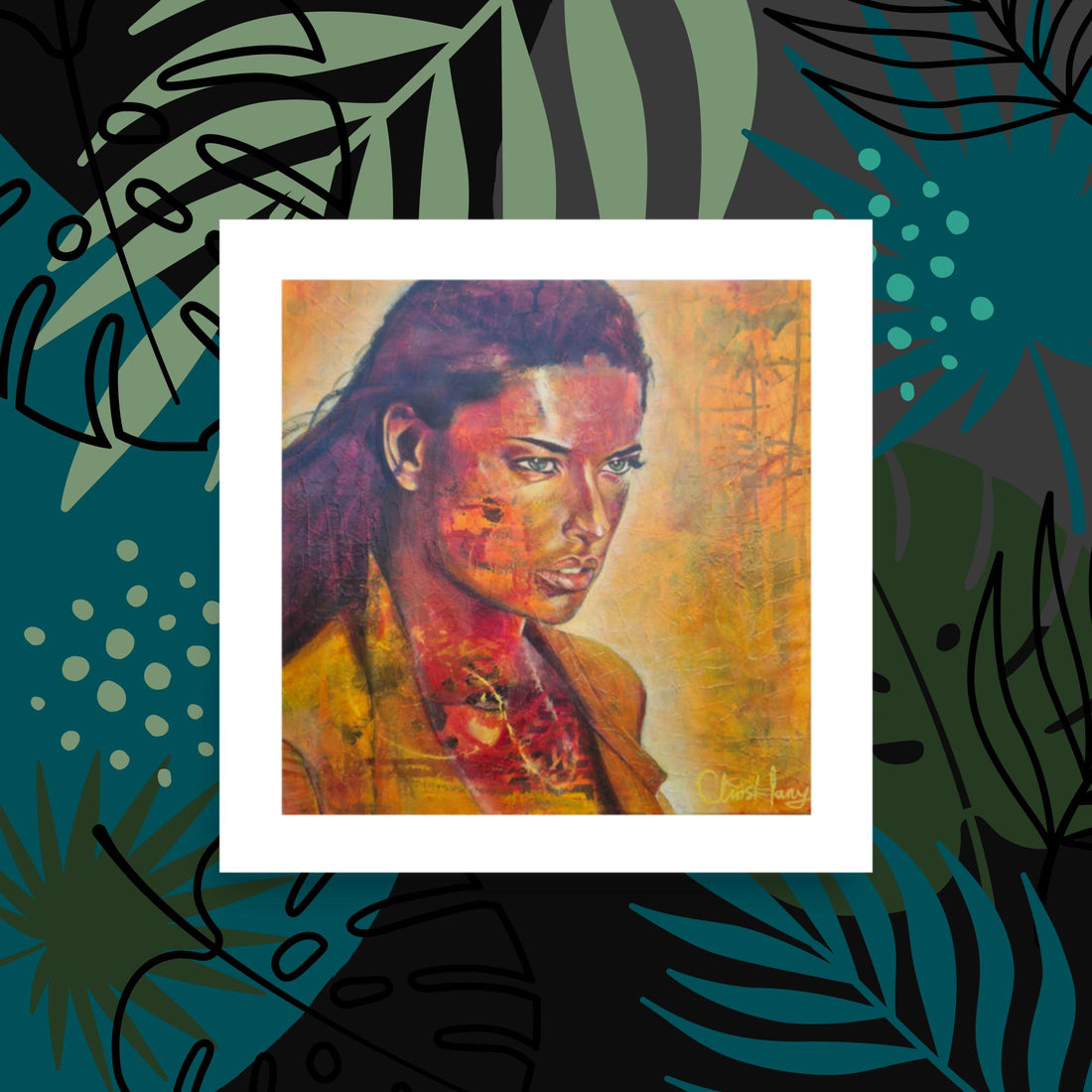 photo paper poster depicting strong-willed lady