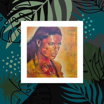 photo paper poster depicting strong-willed lady