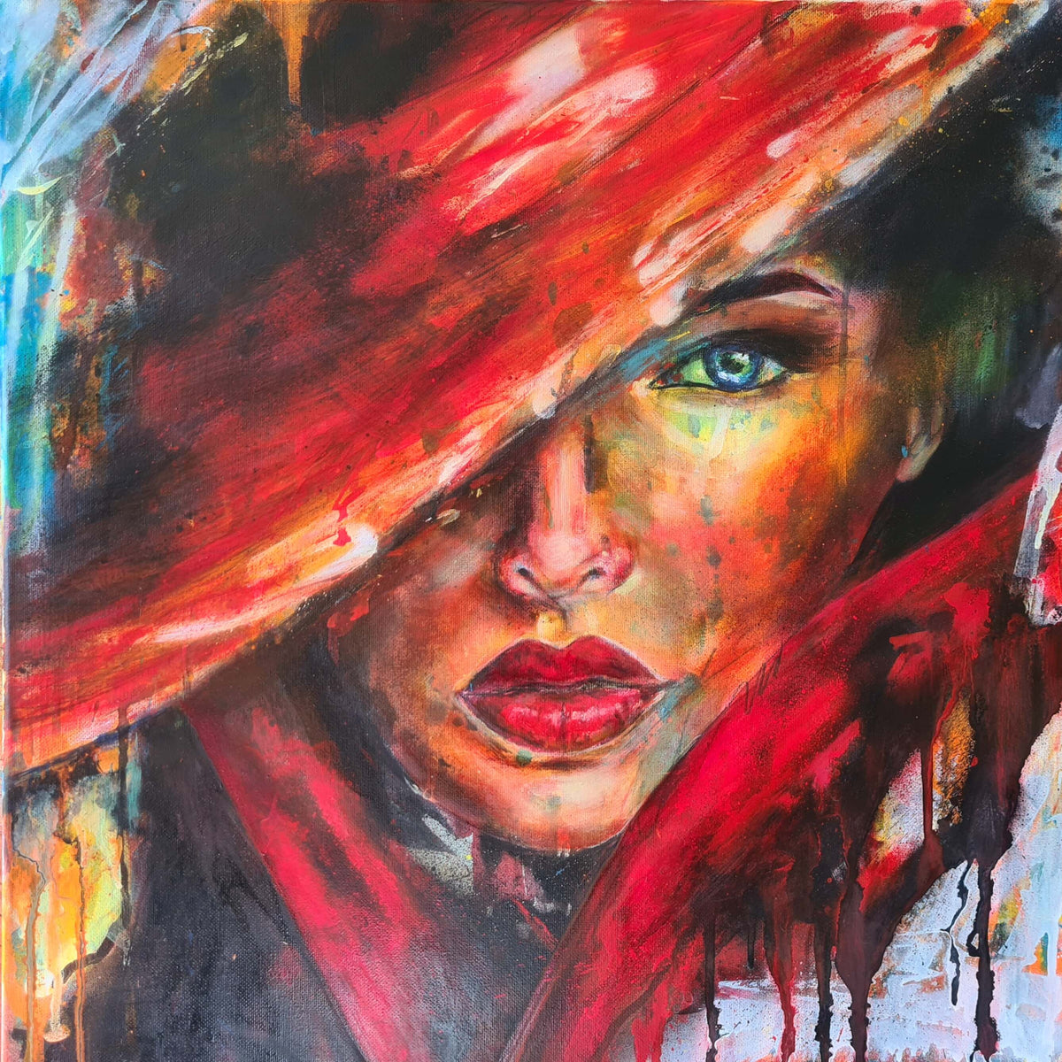 „Revealing - Healing" – Originales Acryl/Ölgemälde auf Leinwand | 50 x 50 cm | Christfany